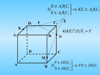 111
111
111
)3 CBAKE
CBAE
CBAK
⊂⇒



∈
∈
FÑDKE =11)4 
11
11
11
)5 CDDFN
CDDN
CDDF
⊂⇒



∈
∈
А
C
B
D
А1
D1 C1
B1
K
N
M
ЕF
 