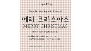메리 크리스마스 Merry Christmas Korean How Do You Say in Korean