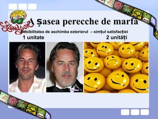 A asea perecche de marfăș
1 unitate 2 unită iț
Posibilitatea de aschimba exteriorul – sim ul satisfac ieiț ț
 