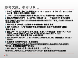 参考文献、参考ＵＲＬ
31
 