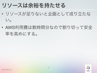 classmethod.jp
꥽`ԣ֤
? ꥽`ʤ󻭤ȤƳɤ
!
? AWSMrg֤ʤΤǸФäưȫ
ʤߤˤ롣
19
 