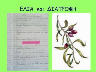 ΕΛΙΑ και ΔΙΑΤΡΟΦΗ
 