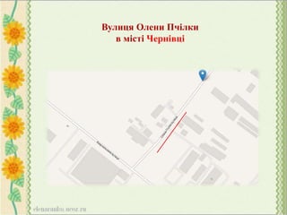 Вулиця Олени Пчілки
в місті Чернівці
 