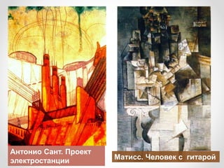 Матисс. Человек с гитарой
Антонио Сант. Проект
электростанции
 