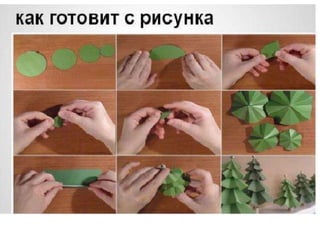 Как сделать ёлку ис бумаги