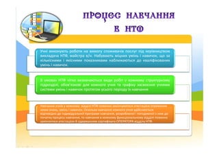 Учні виконують роботи на вимогу споживачів послуг під керівництвом
викладача НТФ, майстра в/н. Набувають міцних умінь і на...