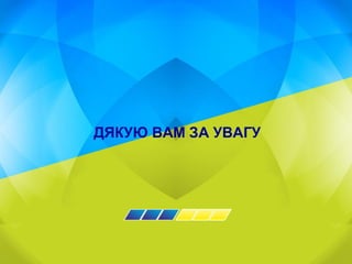 ДЯКУЮ ВАМ ЗА УВАГУ
 