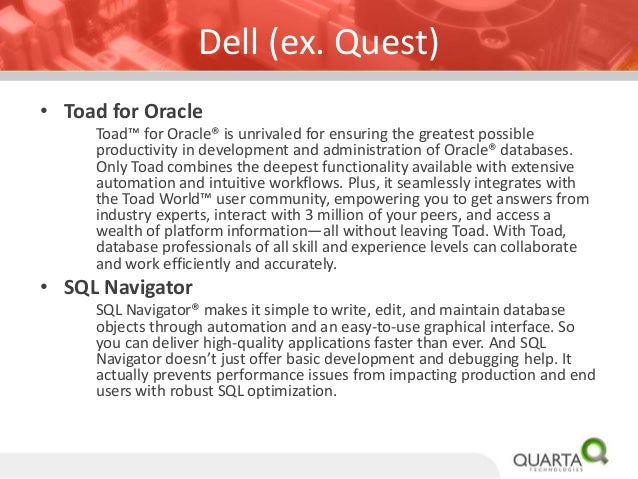 quest toad for oracle quest toad for oracle