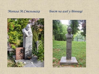 Могила М.Стельмаха Бюст на алеї у Вінниці
 