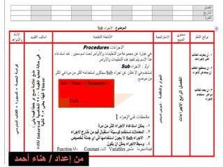 تحضير المنهج الصف الثالث ترم تانى