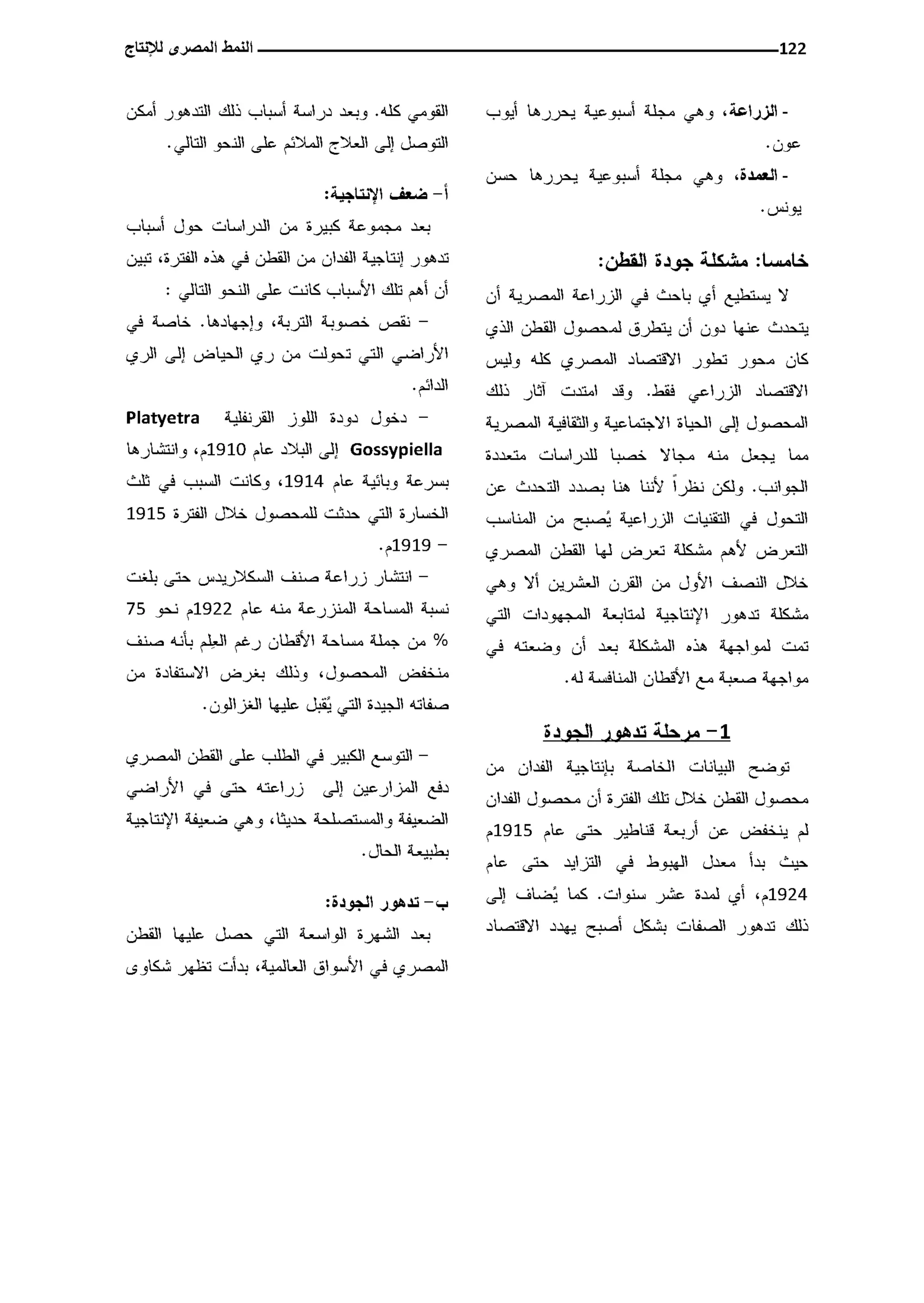 النمط المصري للإنتاج