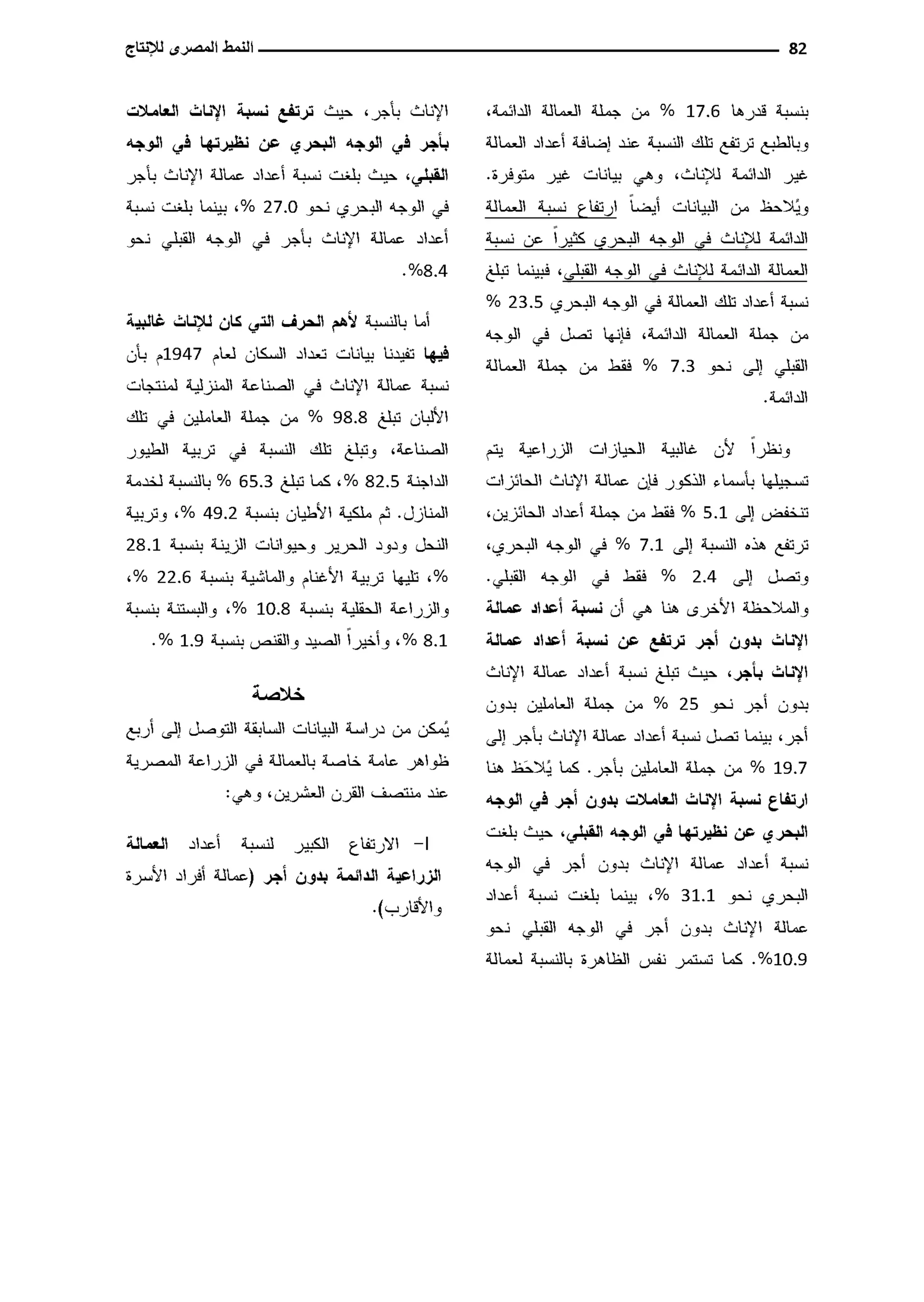 النمط المصري للإنتاج