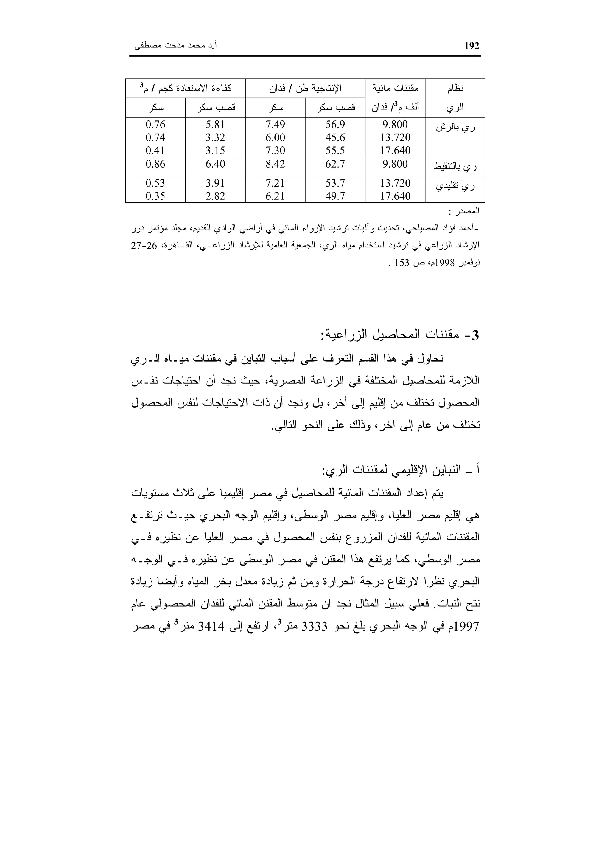 اقتصاديات الموارد المائية