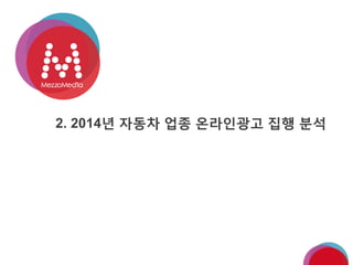 2. 2014년 자동차 업종 온라인광고 집행 분석
 