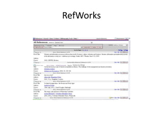 RefWorks
 