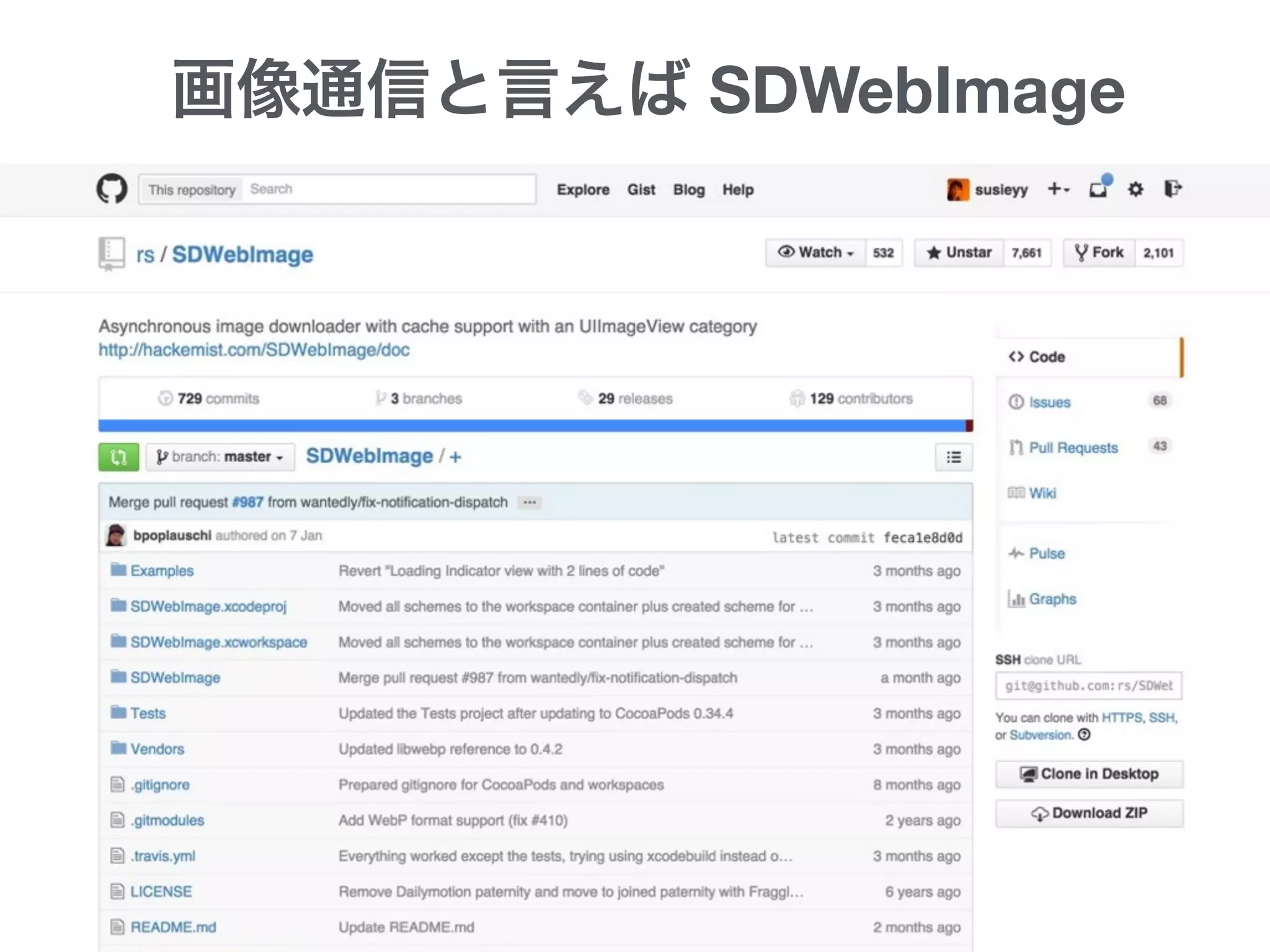 画像通信と言えば SDWebImage
 
