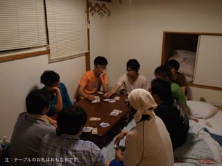 注：テーブルのお札はおもちゃです
 