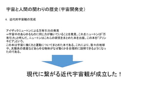 宇宙と人間の関わり 宇宙と人間の関わり