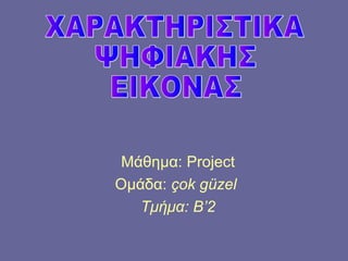 Μάθημα: Project
Ομάδα: çok güzel
Τμήμα: Β’2
 