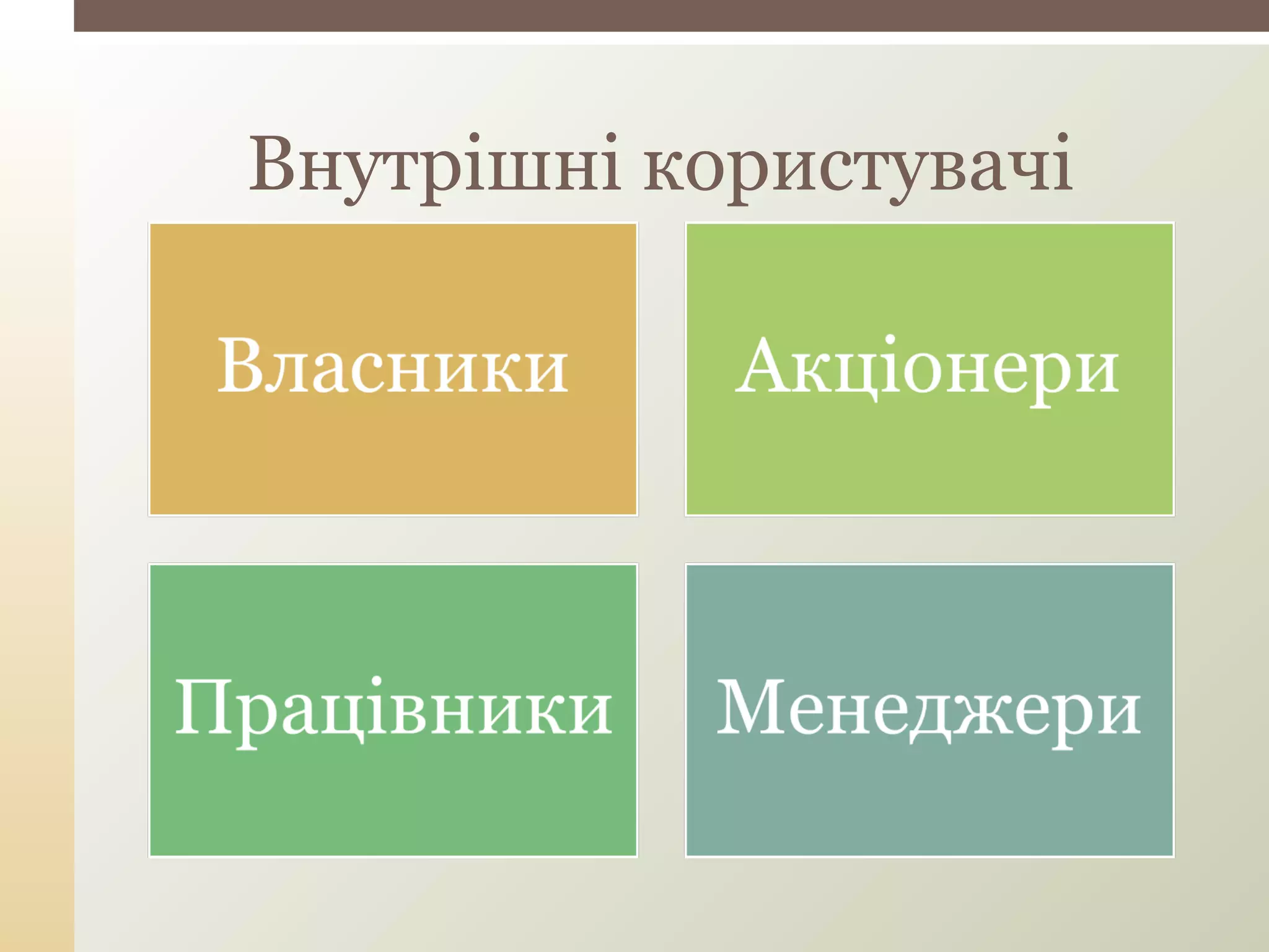Внутрішні користувачі
 
