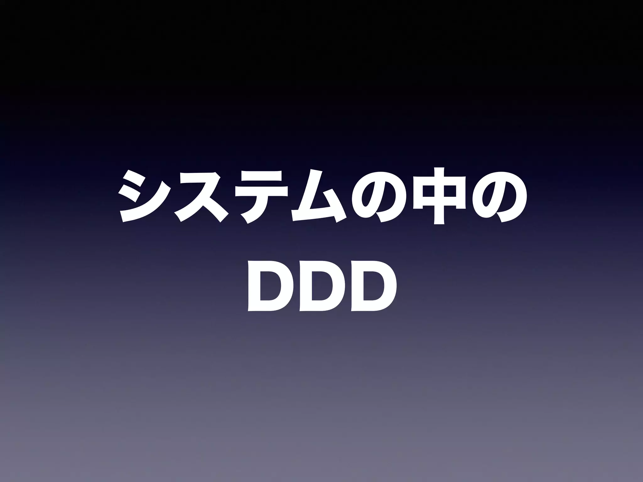 システムの中の
DDD
 