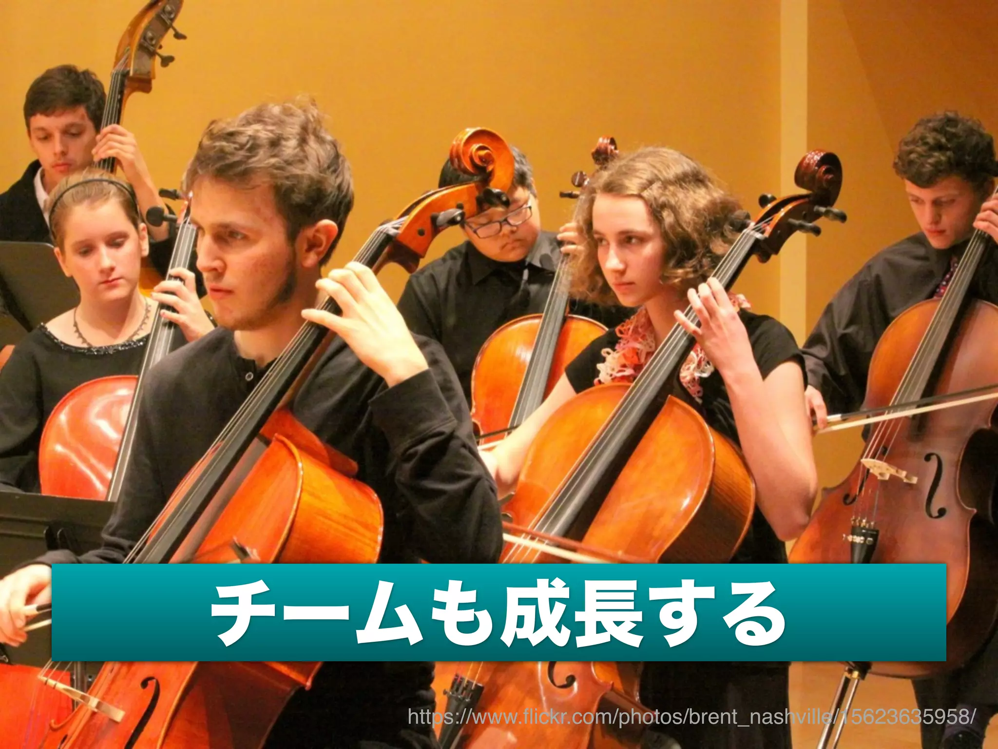 チームも成長する
https://www.ﬂickr.com/photos/brent_nashville/15623635958/
 