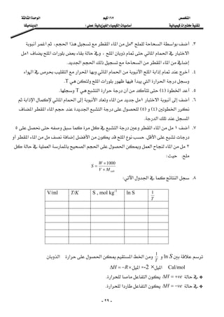 ‫א‬١٦٧‫א‬‫א‬
‫א‬‫א‬‫א‬FE‫א‬
-٢٩-
٣K‫א‬‫א‬٣‫א‬‫א‬،‫א‬‫א‬‫א‬
‫א‬‫א‬‫א‬‫א‬،‫א‬‫א‬١
‫א‬‫א‬‫א‬‫א‬‫א‬K
٤K‫א‬‫א‬‫א‬‫א‬‫א‬‫א‬‫א‬‫א‬‫א‬‫א‬
‫א‬‫א‬‫א‬‫א‬‫א‬TK
٥K‫א‬F٤E‫א‬‫א‬TK
٦K‫א‬١‫א‬‫א‬‫א‬‫א‬‫א‬‫א‬
‫א‬F٤EF٥E‫א‬‫א‬‫א‬‫א‬‫א‬
‫א‬‫א‬K
٧K١‫א‬‫א‬‫א‬٥
‫א‬K‫א‬‫א‬‫א‬‫א‬
٢‫א‬‫א‬‫א‬‫א‬‫א‬‫א‬
KW 
saltMV
W
S
×
×
=
1000
٨K‫א‬‫א‬‫א‬W 
T
1ln SS , mol kg-1
T/KV/ml
ln S
T
1
‫א‬‫א‬‫א‬‫א‬‫א‬ 
 Cal/mol‫א‬×-2Z‫א‬×−=∆ RH 
GveH +=∆‫א‬‫א‬K 
GveH −=∆‫א‬‫א‬‫א‬K 
 