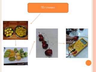 วิธีการทดลอง
 