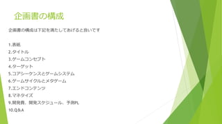 スマートフォンゲーム企画書制作のポイント