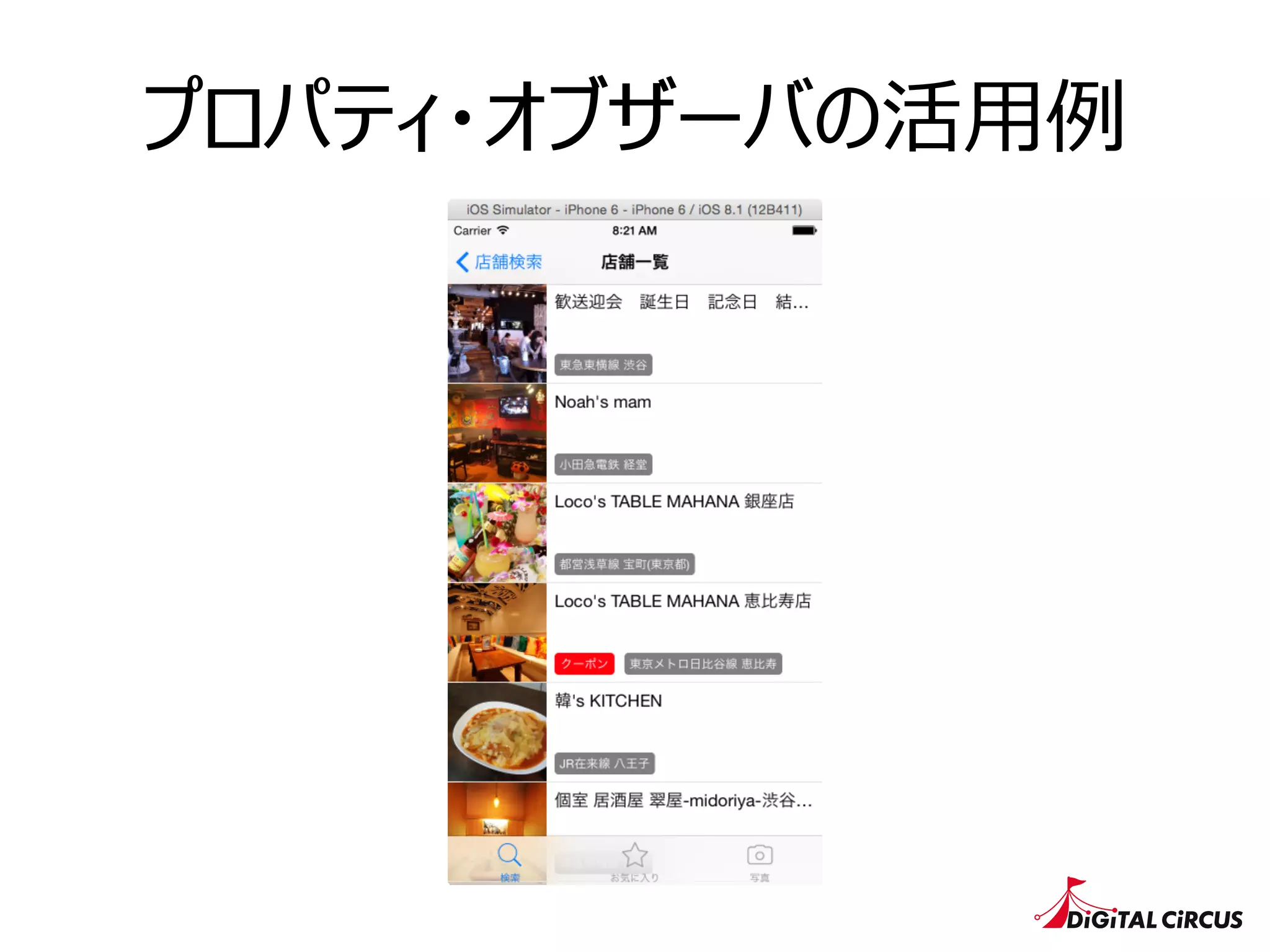 プロパティ・オブザーバの活⽤用例例
 
