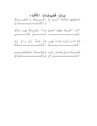 ‫ب‬ُ ‫ببا‬َ‫ت‬ِ‫ضبا‬َ‫ءا‬‫مفلو‬َ‫ءا‬ْ‫َن‬‫ء‬ِ‫سبا‬ْ‫ع‬َ‫ال‬
‫ف‬ُ‫ه‬‫ر‬ْ‫ِر‬‫حلققق‬َ‫تا‬‫ف‬ُ‫ه‬‫اضقققبا‬َ‫ل
ا‬ُ‫ه‬‫وتا‬َ‫ٍة‬
‫ع‬ُ ‫آ‬‫بققققققققققبا‬َ‫ٍة‬‫ت‬ْ‫ٍس‬‫وتال‬َ‫ٍة‬
‫هبا‬َ‫
ا‬‫اض‬ُ ‫فآ‬ِ‫ْس‬‫خبا‬َ‫ة‬ٌ ‫ل‬‫ث‬َ‫ال‬َ
‫ث‬َ‫ع‬ٌ ‫ع‬‫وتا‬َ‫ٍة‬‫ق‬‫ق‬‫ن‬ْ‫ٍس‬‫أ‬
‫ء‬ٌ ‫ل‬‫ببا‬َ‫ٍة‬‫ف‬ٌ ‫ل‬‫قبا‬‫كق‬َ‫و‬َ‫ٍة‬‫ق‬‫فق‬ِ‫م‬ٌ ‫ذ‬‫ال‬َ
‫و‬َ‫ٍة‬
‫ن‬ْ‫ٍس‬‫ققققق‬‫عق‬َ‫
ا‬‫ققققق ى‬‫لق‬َ‫ع‬َ‫
ا‬ ‫ج‬
‫مبا‬َّ‫ر‬‫أ‬‫ف‬ُ‫ه‬‫رو‬ُ ‫آ‬‫حل‬ُ‫تاه‬‫نبا‬َ‫ه‬ُ ‫آ‬‫ه‬َ‫
ا‬‫ن‬ْ‫ٍس‬‫م‬ِ‫ْس‬‫ف‬َ
‫لققققققققققققققق‬َ‫إ‬
‫ذ‬ْ‫ٍس‬‫م‬ُ‫ذ‬ُ‫ه‬‫ن‬ْ‫ٍس‬‫م‬ُ‫ب‬َّ‫ر‬‫ر‬ُ ‫آ‬‫و‬ُ‫وتا‬َ‫ٍة‬‫ب‬َّ‫ر‬‫ر‬ُ ‫آ‬
‫ف‬ْ‫ٍس‬‫ذ‬ِ‫ْس‬‫حققققققققققق‬َ‫
ا‬‫ن‬ْ‫ٍس‬‫ل‬ُ‫ه‬‫تا‬
‫ك‬َ‫ذتا‬َ‫ك‬َ‫ببا‬َ‫ٍة‬‫و‬ٌ ‫ذ‬‫وتا‬َ‫ٍة‬‫ء‬ٌ ‫ل‬‫تبا‬َ‫و‬َ‫ٍة‬‫فقق‬ِ
‫ف‬ْ‫ِر‬‫لققققققققققققق‬ِ‫ْس‬‫حل‬َ‫تا‬
‫ت‬ُ ‫آ‬‫قق‬‫ئق‬ْ‫ٍس‬‫ج‬ِ‫و‬َ‫ٍة‬‫ب‬ِ‫ققو‬‫بق‬ُ‫ح‬ْ‫ِر‬‫م‬َ‫ٍة‬‫ل‬ْ‫ٍس‬‫ل‬ِ‫ْس‬
‫ق‬ِ‫ليبا‬َ‫تٍة‬ِ‫ْس‬‫شقققققققققق‬ْ‫ٍس‬‫ببا‬ِ
‫ت‬ُ ‫آ‬‫ر‬ْ‫ِر‬‫ق‬‫كسق‬َ‫ن‬ْ‫ٍس‬‫ق‬‫مق‬َ‫ٍة‬‫ر‬َ‫
ا‬‫ق‬‫صق‬ْ‫َب‬‫م‬ِ‫ْس‬‫ق‬‫لق‬َ‫إ‬
‫ق‬ِ‫رتا‬َ‫
ا‬‫عققققققققققق‬ِ‫ْس‬‫ل‬ْ‫ٍس‬‫تا‬
 