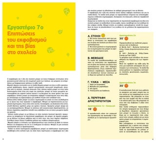 68 69
στο σχολείο μπορεί να οδηγήσουν σε σοβαρό τραυματισμό ή και σε θάνατο.
Ο εκφοβισμός και η βία στο σχολείο έχουν εξίσου σοβαρές συνέπειες και για τα
παιδιά-θύτες. Τα παιδιά αυτά μπορεί να παρουσιάσουν επίμονες και επαναλαμβα-
νόμενες επιθετικές συμπεριφορές, διαταραχές της διαγωγής, αλλά και παραβατική
συμπεριφορά.
Ακόμα και τα παιδιά που είναι παρατηρητές σε περιστατικά εκφοβισμού και βίας στο
σχολείο μπορεί να αισθανθούν έντονο φόβο, άγχος, κατάθλιψη και ένα αίσθημα ότι
δεν υπάρχει ελπίδα. Μπορεί επίσης να νιώθουν εγκλωβισμένοι επειδή δε γνωρί-
ζουν σε ποιον να απευθυνθούν ή να νιώθουν ότι αν μιλήσουν θα χαρακτηριστούν
ως «καρφιά».Εργαστήριο 7ο
Επιπτώσεις
του εκφοβισμού
και της βίας
στο σχολείο
Ο εκφοβισμός και η βία στο σχολείο μπορεί να έχουν διάφορες επιπτώσεις στην
ψυχοκοινωνική αλλά και στη σωματική υγεία των παιδιών, και μπορούν να επηρε-
άσουν με διαφορετικούς τρόπους το κάθε παιδί.
Μερικές άμεσες επιπτώσεις για τα παιδιά-θύματα μπορεί να είναι οι εξής: ψυχοσω-
ματικά προβλήματα, άγχος, χαμηλή αυτοεκτίμηση, κοινωνική απομόνωση, απου-
σίες από το σχολείο, σχολική αποτυχία. Έτσι, κάποια παιδιά μπορεί να είναι πολύ
δυστυχισμένα όταν είναι στο χώρο του σχολείου, μπορεί να έχουν μειωμένη αυ-
τοπεποίθηση και χαμηλή εικόνα εαυτού ή να θεωρούν ότι αυτοί φταίνε που τους
εκφοβίζουν. Επίσης μπορεί να επηρεαστεί σοβαρά η συγκέντρωσή τους στην τάξη,
με αποτέλεσμα να παρουσιάζουν μια αισθητή πτώση στην απόδοσή τους.
Κάποια άλλα παιδιά μπορεί να έχουν συμπτώματα τα οποία να είναι συνδεδεμένα
με το άγχος που τους προκαλεί ο εκφοβισμός. Μπορεί να παραπονούνται για σω-
ματικά συμπτώματα, όπως πόνο στην κοιλιά, πονοκέφαλο, για δυσκολία στον ύπνο,
επειδή βλέπουν εφιάλτες μέχρι και κρίσεις πανικού. Ορισμένα μπορεί ακόμα και
να αυτοτραυματίζονται. Μπορεί να απέχουν από οικογενειακές δραστηριότητες, να
ζητούν παραπάνω χαρτζιλίκι (επειδή τους εκβιάζουν) και να έχουν μειωμένη όρεξη
για φαγητό.
Κάποια παιδιά μπορεί να μη θέλουν να πάνε σχολείο (σχολική άρνηση), προκει-
μένου να αποφύγουν τα περιστατικά εκφοβισμού, και μπορεί, σε ακραίες μορφές,
να μη θέλουν να βγουν καθόλου από το σπίτι τους, που τους παρέχει ασφάλεια.
Συνήθως έχουν λίγους ή καθόλου φίλους και νιώθουν απομονωμένοι.
Μερικές φορές οι επιλογές των δραστηριοτήτων τους γίνονται με βάση το ποιους
θέλουν να αποφύγουν και όχι το τι επιθυμούν να κάνουν. Μπορεί να μην αντλούν
ικανοποίηση από τις δραστηριότητες.
Παιδιά τα οποία συστηματικά εκφοβίζονται μπορεί να εκδηλώσουν συμπτώματα
κατάθλιψης στην ενήλικη ζωή. Σε πολύ λίγες περιπτώσεις ο εκφοβισμός και η βία
A. ΣΤΟΧΟΙ
1. Να γίνουν κατανοητές από τους μα-
θητές οι επιπτώσεις του εκφοβισμού
και της βίας στο σχολείο για όλους τους
εμπλεκόμενους.
2. Να αναγνωριστούν οι συμπεριφορές
και τα συμπτώματα που μπορεί να οφεί-
λονται στο φαινόμενο αυτό.
B. ΜΕΘΟΔΟΣ
Τα παιδιά θα ευαισθητοποιηθούν ως
προς τις επιπτώσεις του εκφοβισμού
και της βίας στο σχολείο για όλους τους
εμπλεκόμενους μέσα από διάφορες
δραστηριότητες, όπως: συζήτηση περι-
στατικών εκφοβισμού, παρακολούθη-
ση ολιγόλεπτων ταινιών σχετικών με
το θέμα και εμπλοκή σε παιχνίδια.
Γ. ΥΛΙΚΑ – ΜΕΣΑ
1. Xαρτί για ζωγραφική.
2. Mολύβια και μαρκαδόροι.
3. Α4 χαρτιά.
4. Υπολογιστής και διαδίκτυο.
Δ. ΠΕΡΙΓΡΑΦΗ
ΔΡΑΣΤΗΡΙΟΤΗΤΩΝ
Δραστηριότητα 1η – Εισαγωγή
10΄
Ο εκπαιδευτικός κάνει την εισαγωγή
του Εργαστηρίου και ακολουθεί η δια-
σύνδεση με το προηγούμενο Εργαστή-
ριο.
Δραστηριότητα 2η
30΄
Παρακολούθηση και συζήτηση μικρών
ταινιών από το διαδίκτυο:
α) Words Hurt – Bullying Commercial
(http://www.disputeresolution.ohio.
gov/)
β) Anti – Bullying ad. (http://www.
friends.se/?id=1582)
Tα φιλμάκια αυτά εστιάζουν στα συναι-
σθήματα του θύματος και των παρατη-
ρητών.
Μετά την προβολή του κάθε φιλμ θα
γίνει μια συζήτηση εστιασμένη στις κα-
τηγορίες των επιπτώσεων. Τα παιδιά θα
αναγνωρίσουν τις παρακάτω κατηγορί-
ες: σχολικές, ψυχολογικές, σωματικές,
κοινωνικές.
Δραστηριότητα 3η
30΄
Ο εκπαιδευτικός ζητά από τους μαθητές
να σκεφτούν μια μικρή ιστορία που να
έχει σχέση με τον εκφοβισμό και να την
παρουσιάσουν. Θα μπορούσε να είναι
κάτι που έχει συμβεί στα ίδια τα παιδιά
ή σε κάποιο φίλο τους. Θα μπορούσε να
είναι κάτι που διάβασαν ή είδαν στην
τηλεόραση.
Όσα παιδιά επιθυμούν παρουσιάζουν
την ιστορία προφορικά και τους ζητάμε
να θυμηθούν -σκεφτούν- φανταστούν
πώς μπορεί να ένιωσαν ο θύτης, το
θύμα και οι παρατηρητές (εάν υπάρ-
χουν) στην ιστορία, καθώς και με ποιον
τρόπο μπορεί να επηρεάστηκε η συμπε-
ριφορά τους.
Μας ενδιαφέρουν οι επιπτώσεις του
εκφοβισμού και ο τρόπος που επηρεά-
ζει κάθε παιδί. Είναι σημαντικό το κάθε
παιδί να προσπαθήσει να μιλήσει γι’
αυτά τα συναισθήματα και τον τρόπο
 