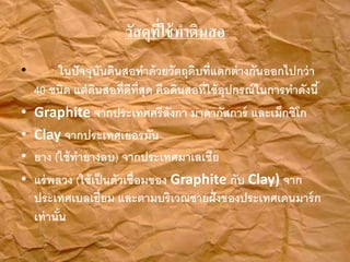 ??????????????????
? ???????????????????????????????????????????????????
40 ???? ??????????????????? ??????????????????????????????????
? Graphite ????????????????? ??????????? ???????????
? Clay ????????????????
? ??? (??????????) ?????????????????
? ??????? (??????????????????? Graphite ??? Clay) ???
??????????????? ????????????????????????????????????
????????
 