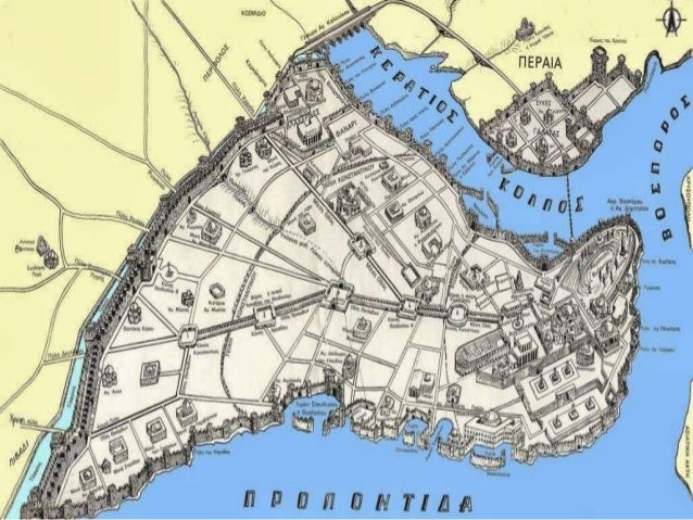 Карта константинополя в средние века