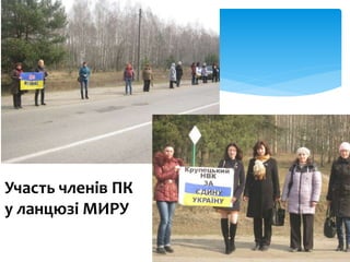 Участь членів ПК
у ланцюзі МИРУ
 