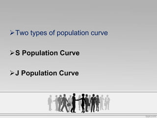Two types of population curve
S Population Curve
J Population Curve
 