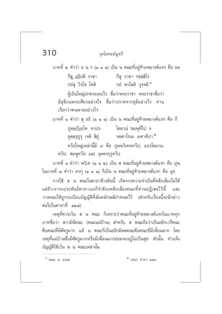 310 «ÿµ‚µ∑¬¡—≠™√’
∫“∑∑’Ë Ú §”«à“ ∂ π √ (Ò Ò Ò) ‡ªìπ π §≥–∑’ËÕ¬Ÿà∑â“¬æ¬“ß§å·√° §◊Õ ¬µ⁄
°÷ ÿ Õ∏‘ªµ’ √“™“ °÷ ÿ √“™“ √™ ⁄ ‘‚√
°∂Ì ÿ «‘√‚™ ‚Àµ‘ °∂Ì æ“‚≈µ‘ «ÿ®⁄®µ‘.Ò
ºŸâ‡ªìπ„À≠àª°§√ÕßÕ–‰√ ™◊ËÕ«à“æ√–√“™“ æ√–√“™“™◊ËÕ«à“
¡’∏ÿ≈’∫πæ√–‡»’¬√Õ¬à“ß‰√ ™◊ËÕ«à“ª√“»®“°∏ÿ≈’Õ¬à“ß‰√ ∑à“π
‡√’¬°«à“§πæ“≈Õ¬à“ß‰√
∫“∑∑’Ë Ò §”«à“  ÿ Õ∏‘ (Ò Ò Ò) ‡ªìπ π §≥–∑’ËÕ¬Ÿà∑â“¬æ¬“ß§å·√° §◊Õ °÷
ªÿæ⁄æ«‘‡∑‚À ®“ª√- ‚§¬“πÌ ™¡⁄æÿ∑’‚ª ®
Õÿµ⁄µ√°ÿÿ√ÿ ‡®µ‘  ‘¬ÿÌ ®µ⁄µ“‚√‡¡ ¡À“∑’ª“.Ú
∑«’ª„À≠à‡À≈à“π’È¡’ Ù §◊Õ ªÿææ«‘‡∑À∑«’ª, Õª√‚§¬“π-
∑«’ª, ™¡æŸ∑«’ª ·≈– Õÿµµ√°ÿ√ÿ∑«’ª
∫“∑∑’Ë Ò §”«à“ æ«‘‡∑ (Ò Ò Ú) ‡ªìπ   §≥–∑’ËÕ¬Ÿ∑â“¬æ¬“ß§å·√° §◊Õ ªÿæ⁄
„π∫“∑∑’Ë Û §”«à“ µ√°ÿ (Ò Ò Ò) °Á‡ªìπ π §≥–∑’ËÕ¬Ÿà∑â“¬æ¬“ß§å·√° §◊Õ Õÿµ⁄
°“√„™â   π §≥–„π§“∂“¢â“ßµâππ’È ‡°‘¥®“°§«“¡®”‡ªìπ∑’ËÀ≈’°‡≈’Ë¬ß‰¡à‰¥â
·µà∂â“‡√“®–ª√–æ—π∏å§“∂“‡Õß°Á®”µâÕßÀ≈’°‡≈’Ë¬ß§≥–∑’Ë∑à“πªØ‘‡ ∏‰«âπ’È ·≈–
«“ß§≥–„Àâ∂Ÿ°√–‡∫’¬∫∫—≠≠—µ‘∑’Ë©—π∑≈—°…≥å°”Àπ¥‰«â ( ”À√—∫‡√◊ËÕßπ’È®–¡’°≈à“«
µàÕ‰ª„π§“∂“∑’Ë ÒÚ¯)
‡Àµÿ∑’Ë§«√‡«âπ   π §≥– °Á‡æ√“–«à“§≥–∑’ËÕ¬Ÿà∑â“¬æ¬“ß§å·√°„π∫“∑∑ÿ°
∫“∑™◊ËÕ«à“  «“¡‘π’§≥– (§≥–·¡à∫â“π)  ”À√—∫   §≥–∂◊Õ«à“‡ªìπÕ∏‘°‡«√’§≥–
§◊Õ§≥–∑’Ë¡’»—µ√Ÿ¡“° ·¡â π §≥–°Á‡ªìπÕ∏‘°¡‘µµ§≥–§◊Õ§≥–∑’Ë¡’‡æ◊ËÕπ¡“° ‚¥¬
‡Àµÿ∑’Ë·¡à∫â“π´÷Ëß¡’»—µ√Ÿ¡“°À√◊Õ¡’‡æ◊ËÕπ¡“°¬àÕ¡®–Õ¬Ÿà‰¡à‡ªìπ ÿ¢ ¥—ßπ—Èπ ∑à“π®÷ß
∫—≠≠—µ‘„Àâ‡«âπ   π §≥–‡À≈à“π—Èπ
Ò ∏¡⁄¡. Õ. ˆ/˘ı Ú Õπª. §“∂“ Ò¯Û
 
