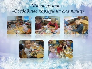 Мастер- класс
«Съедобные кормушки для птиц»
 