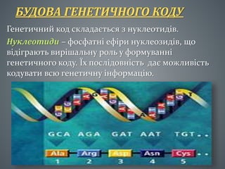 Генетичний код | PPT