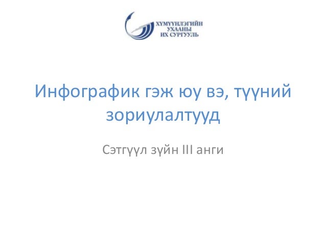 Инфографик гэж юу вэ? Бэлтгэх зөвлөмж