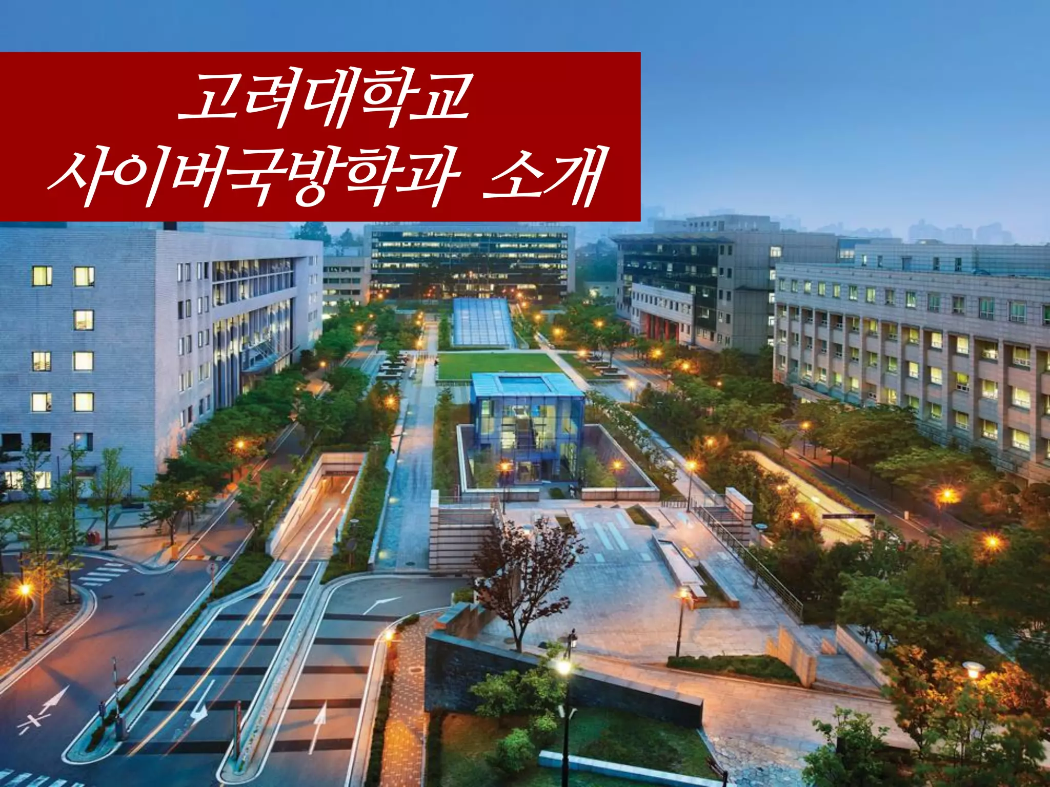2017년도 고려대학교 사이버국방학과 입시설명 자료 | PDF