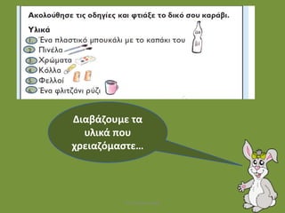 Διαβάζουμε τα
υλικά που
χρειαζόμαστε…
ΤΣΙΤΣΕΡΑΚΗ ΡΑΝΙΑ
 