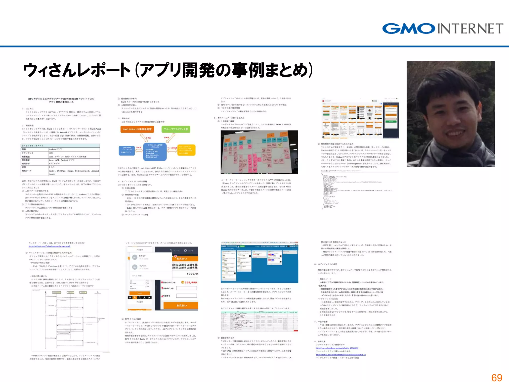 69
ウィさんレポート(アプリ開発の事例まとめ)
 