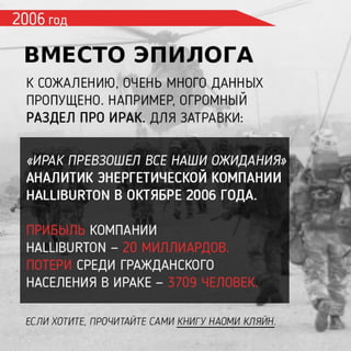 Причина экономических кризисов за последние 60 лет. Наоми Кляйн 