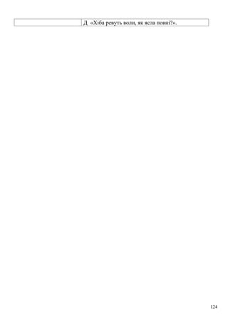 Д «Хіба ревуть воли, як ясла повні?».
124
 