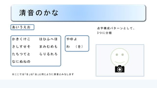 ヤ行とワ行の位置付
 