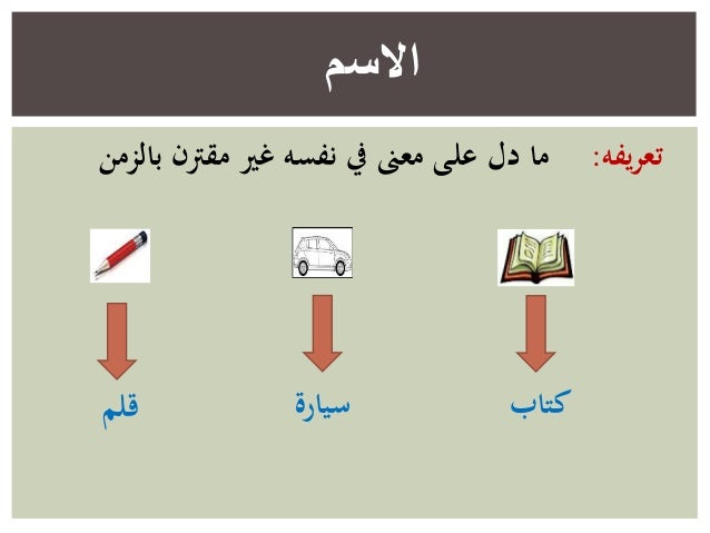 أقسام الكلمة