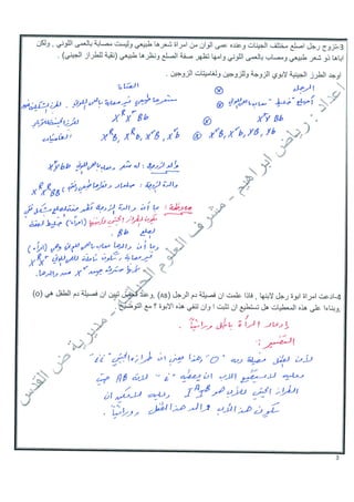 اسئلة وراثة مع حلولها وتفسير الحل-رياض ابراهيم