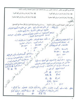 اسئلة وراثة مع حلولها وتفسير الحل-رياض ابراهيم