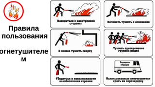 ПравилаПравила
пользованияпользования
огнетушителеогнетушителе
мм
 